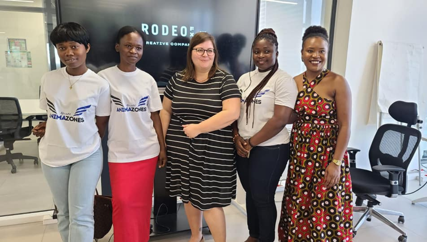 Five women representing AfroVFX's Animazone iniative